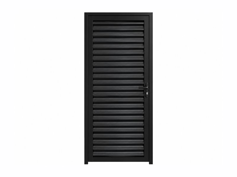 Porta veneziana de alumínio preta